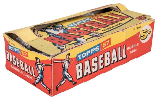 1957 Topps Baseball Five-Cent Display Box - "Dated" Version
